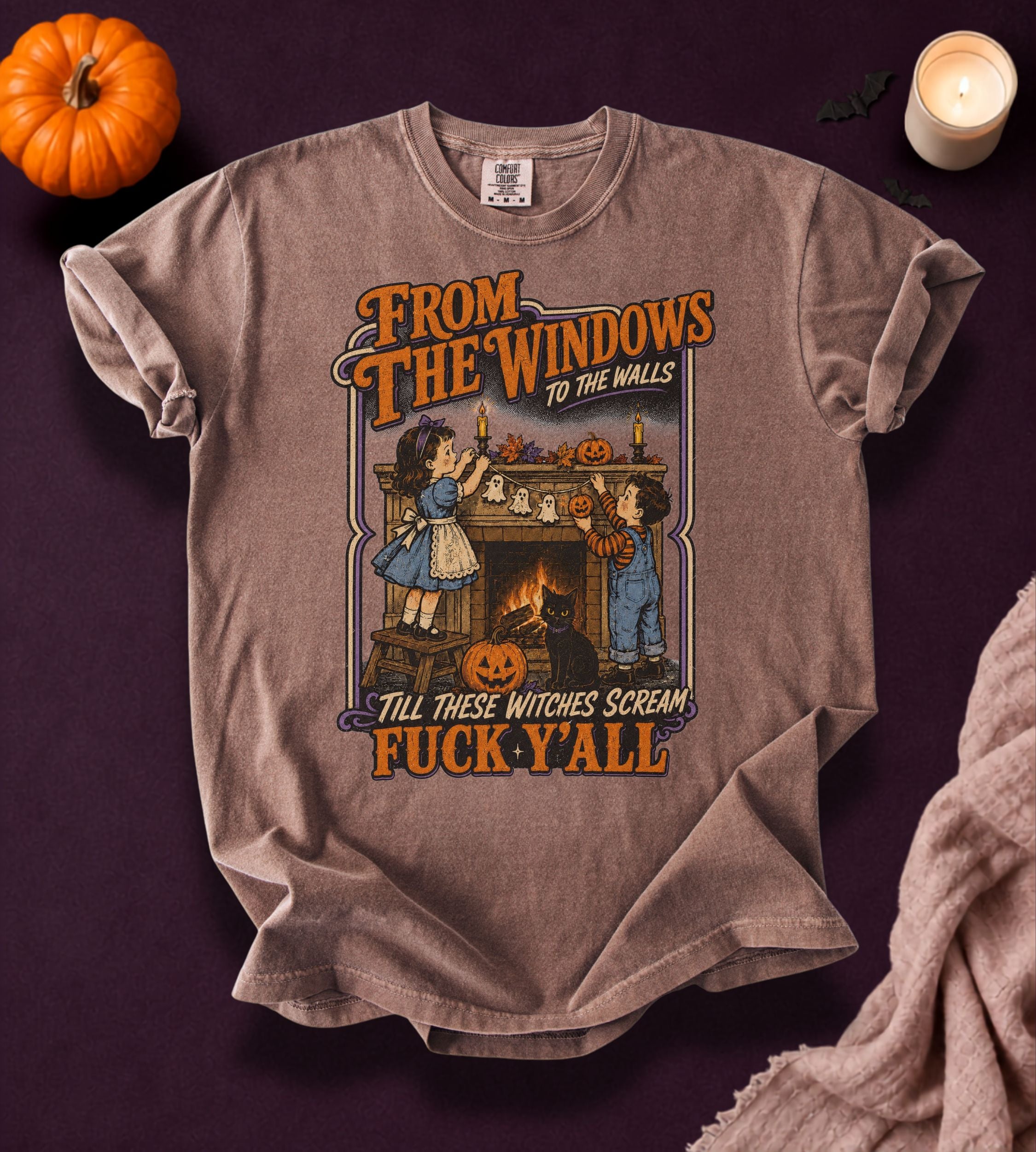 Witches Scream Vintage Halloween T-Shirt