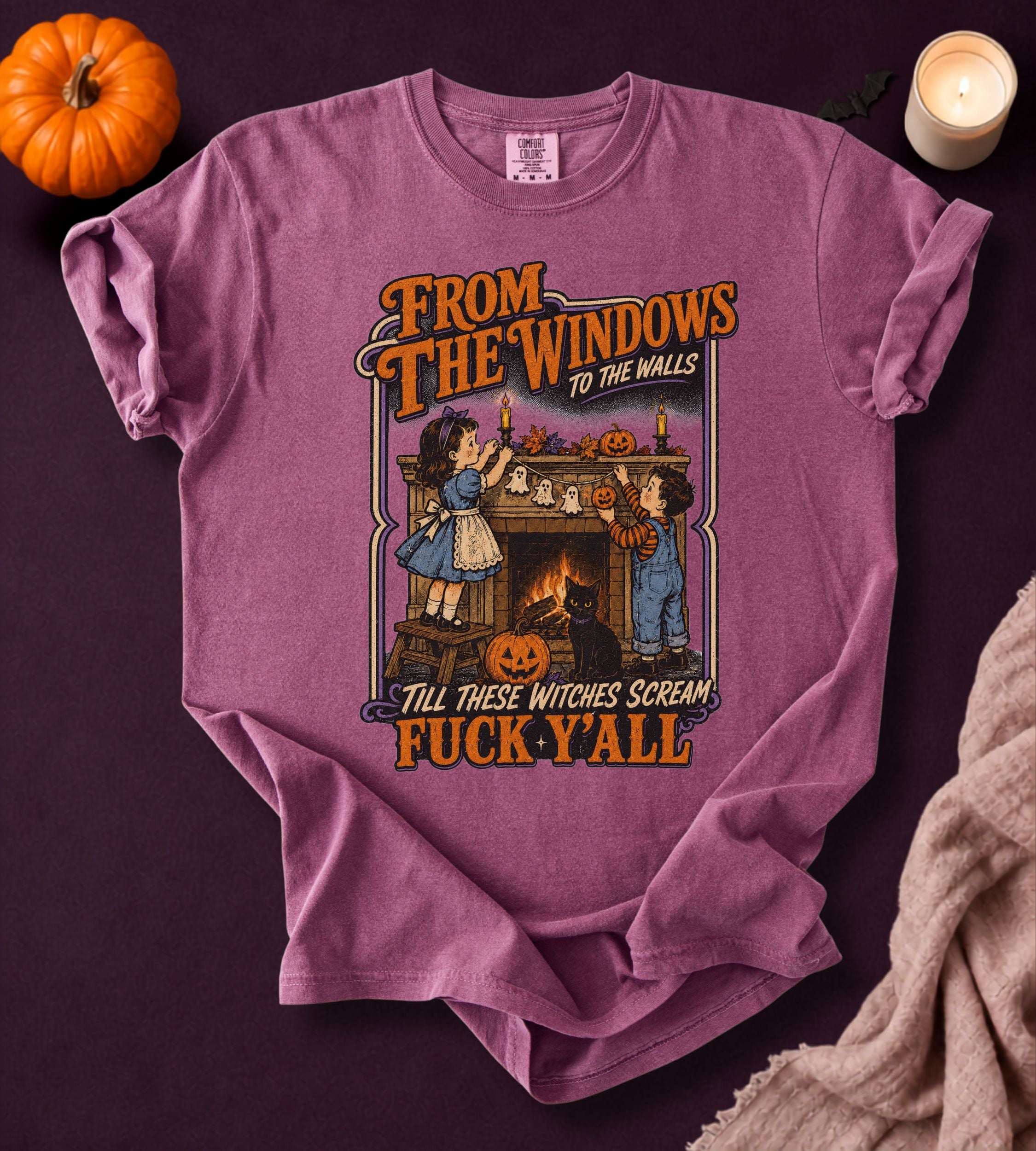 Witches Scream Vintage Halloween T-Shirt