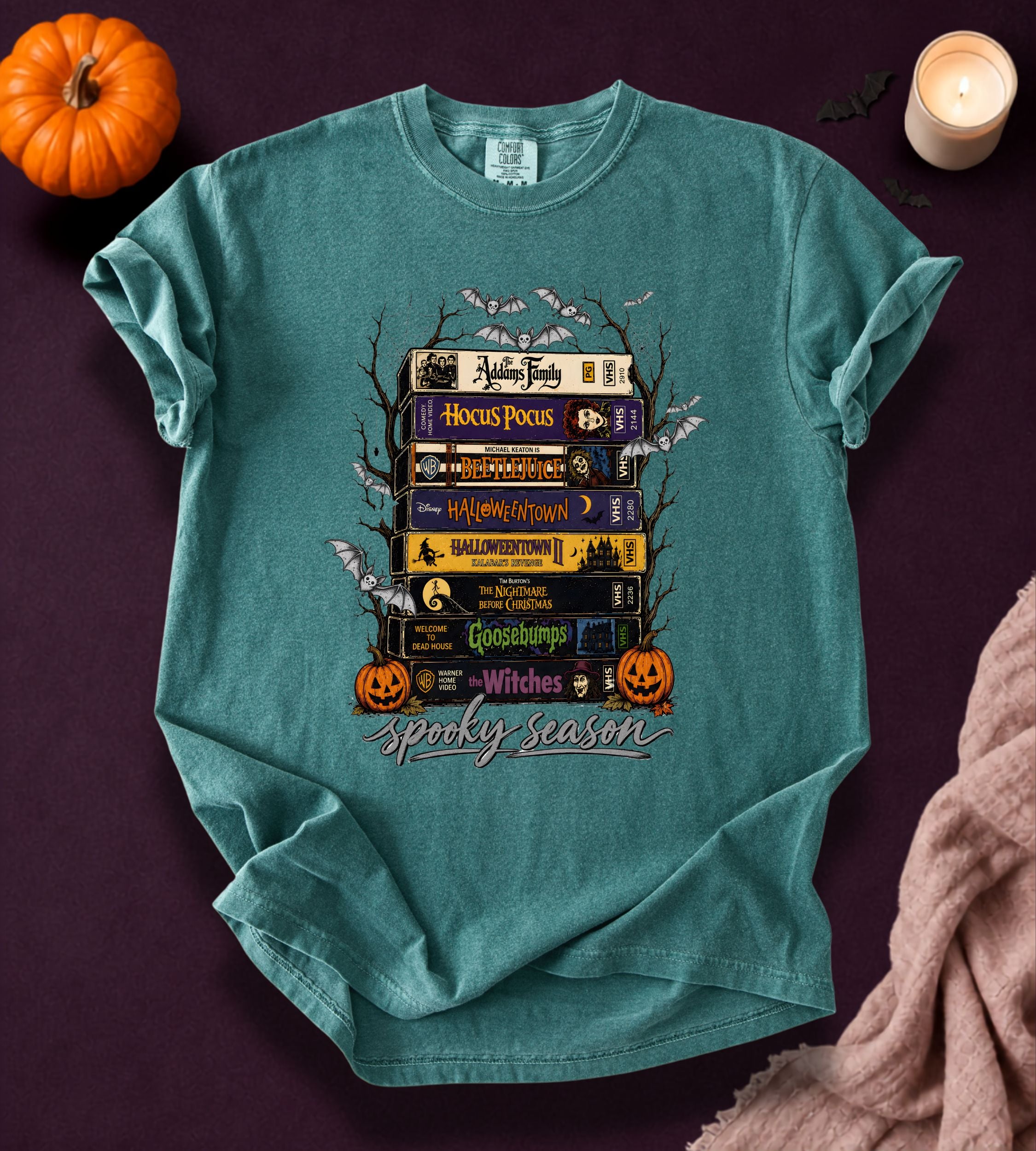 Spooky Season Halloween VHS Movies T-Shirt