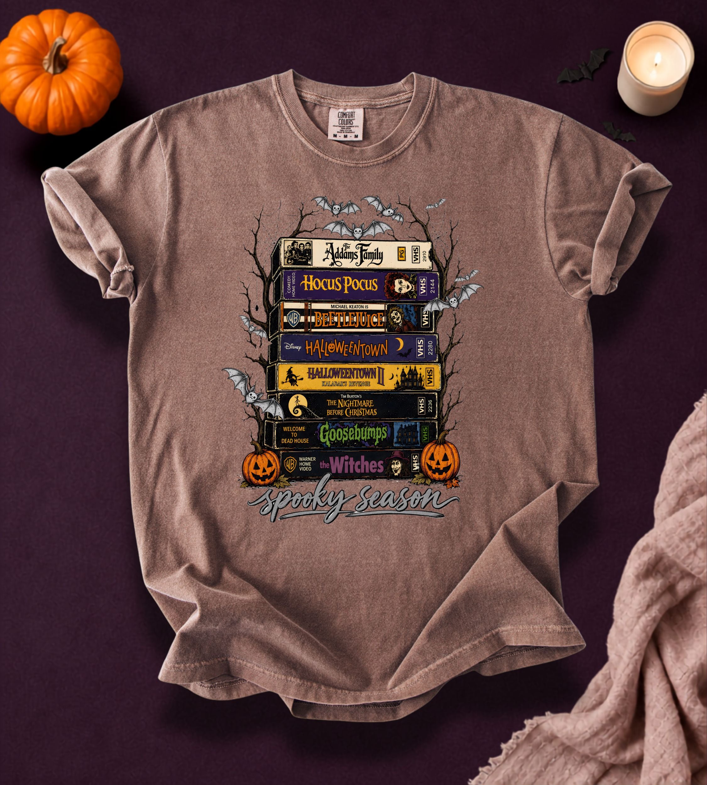Spooky Season Halloween VHS Movies T-Shirt