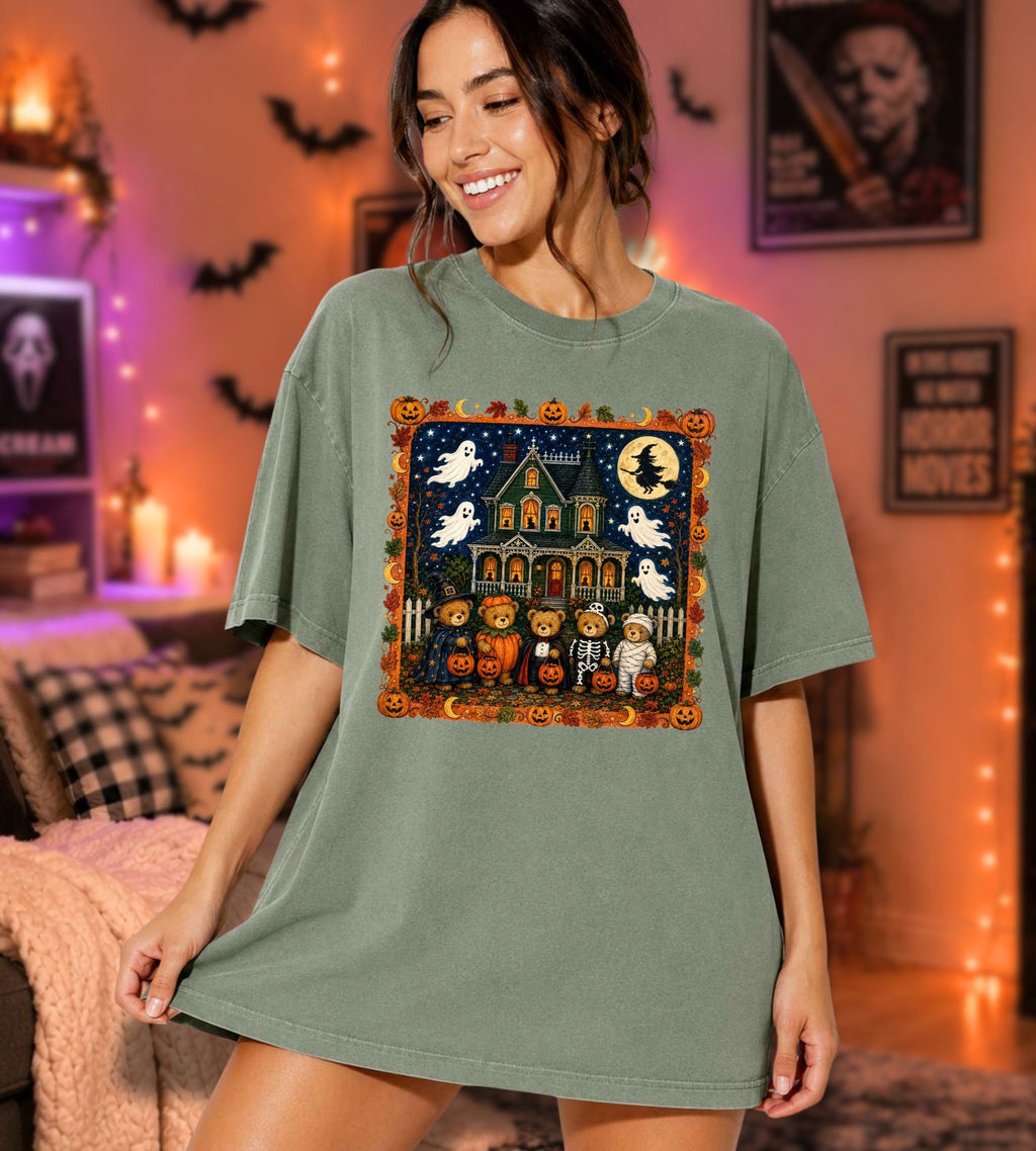 Vintage Halloween Trick-or-Treat Bears T-Shirt