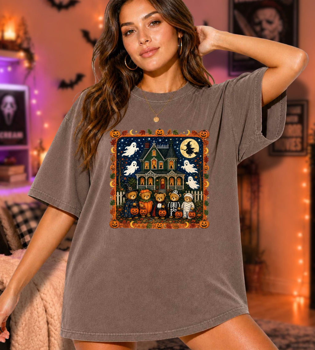 Vintage Halloween Trick-or-Treat Bears T-Shirt