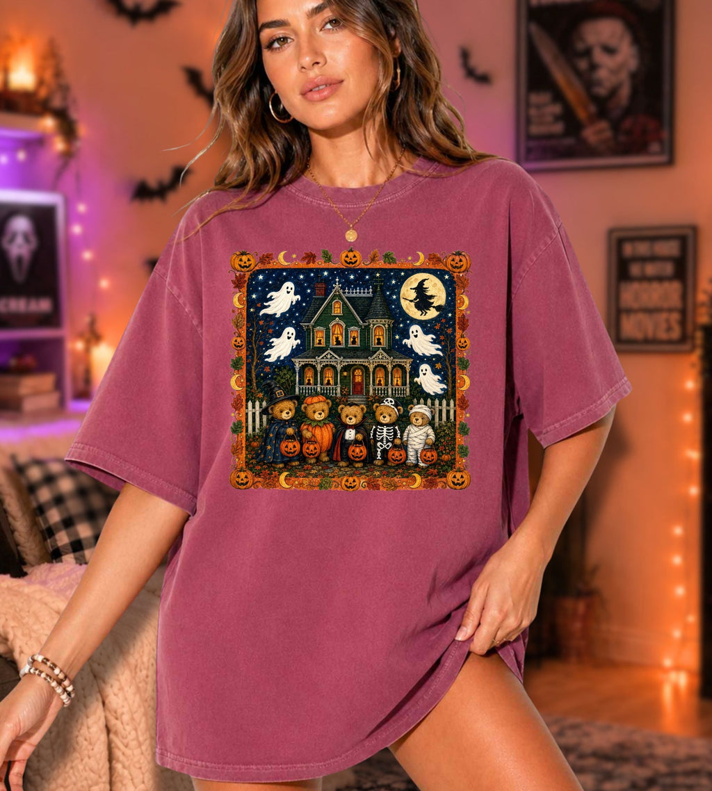 Vintage Halloween Trick-or-Treat Bears T-Shirt