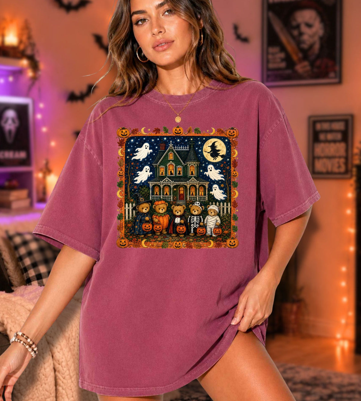 Vintage Halloween Trick-or-Treat Bears T-Shirt