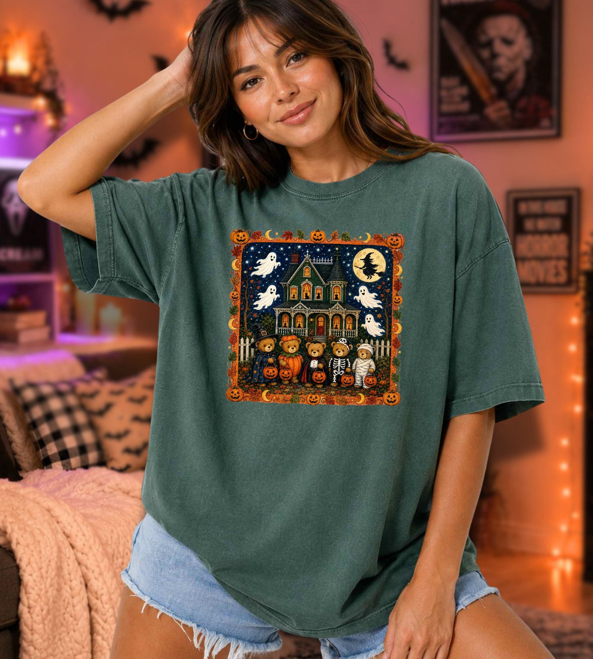 Vintage Halloween Trick-or-Treat Bears T-Shirt