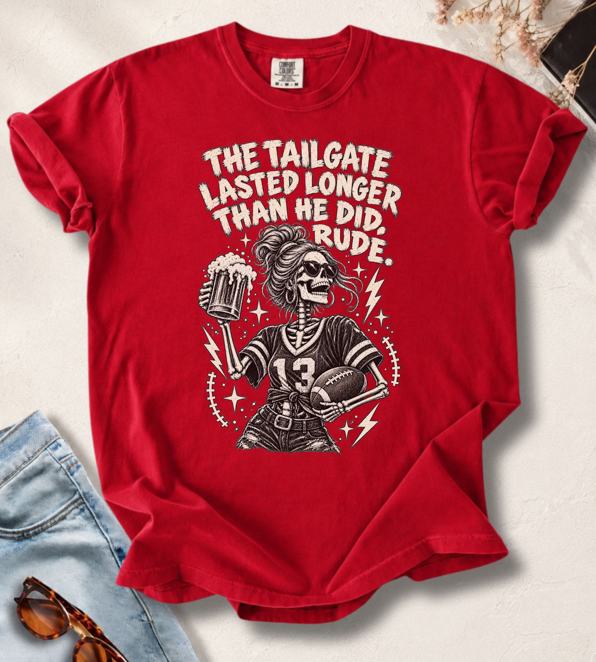 Tailgate Skeleton Football T-Shirt