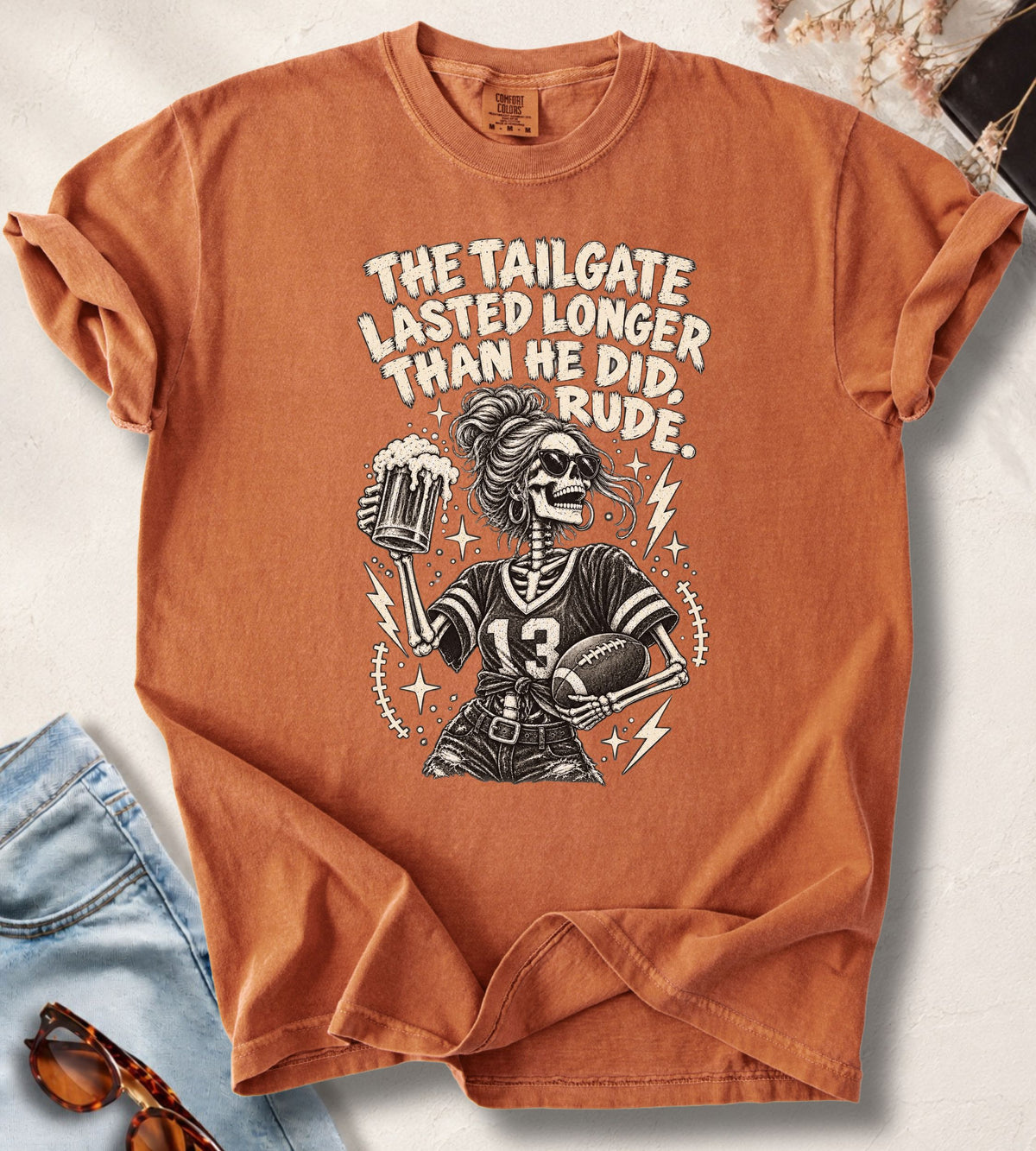 Tailgate Skeleton Football T-Shirt