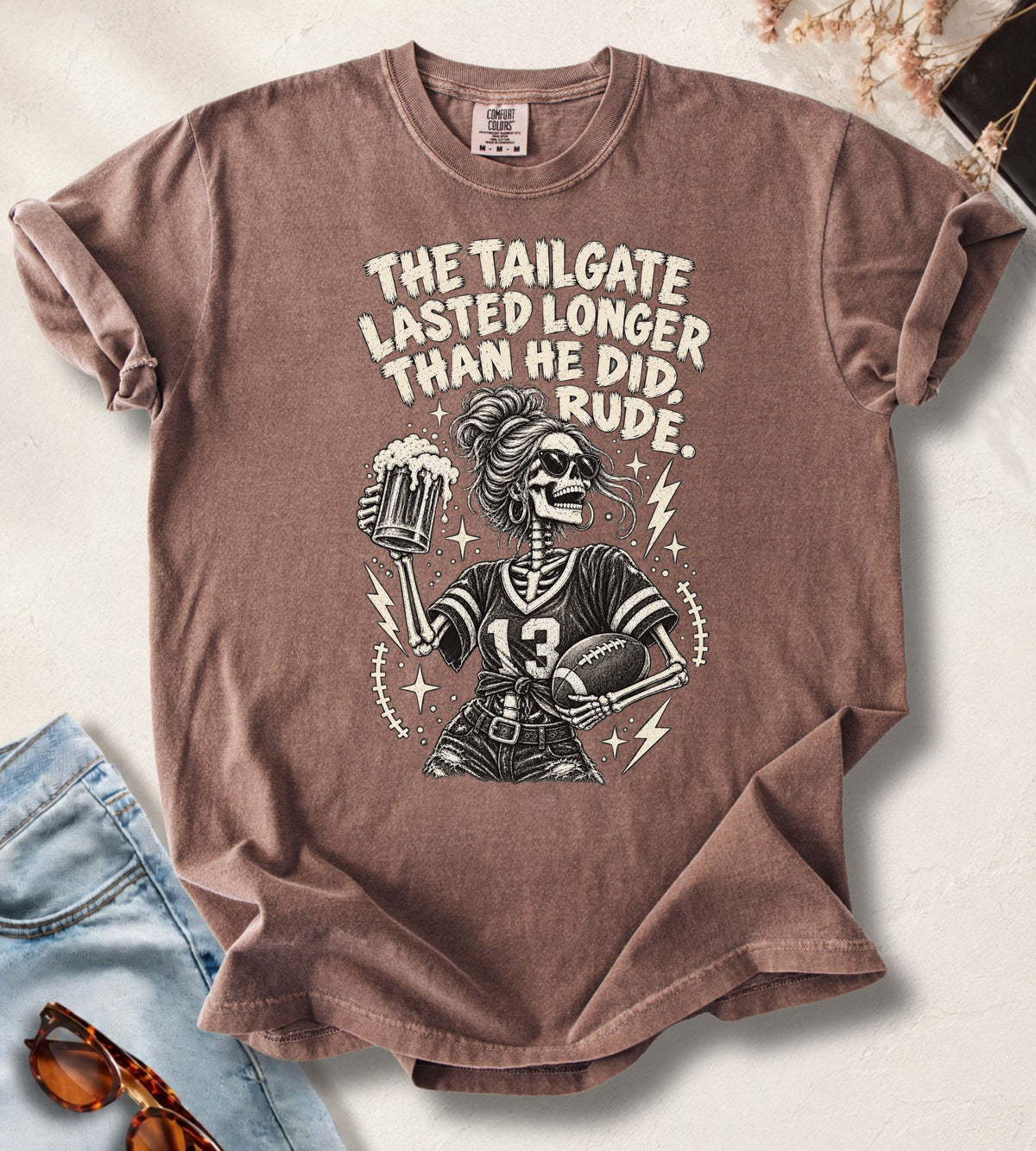 Tailgate Skeleton Football T-Shirt