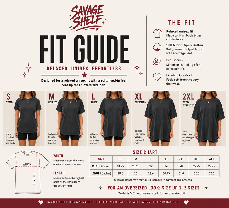 Size chart for Too Cute to Spook T-Shirt — Halloween Raccoon Witch Pumpkin Tee